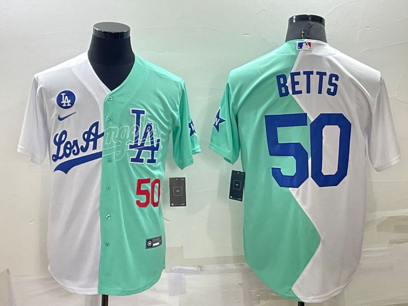 Men Los Angeles Dodgers #50 Betts green white Nike 2022 MLB Jersey